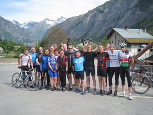 Groep bij de Alpe d'Huez