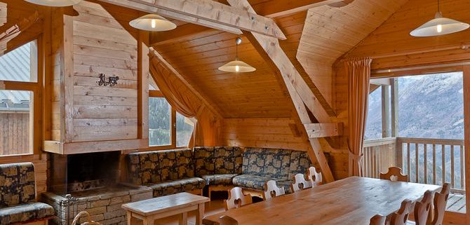 Woonkamer chalet Chamois